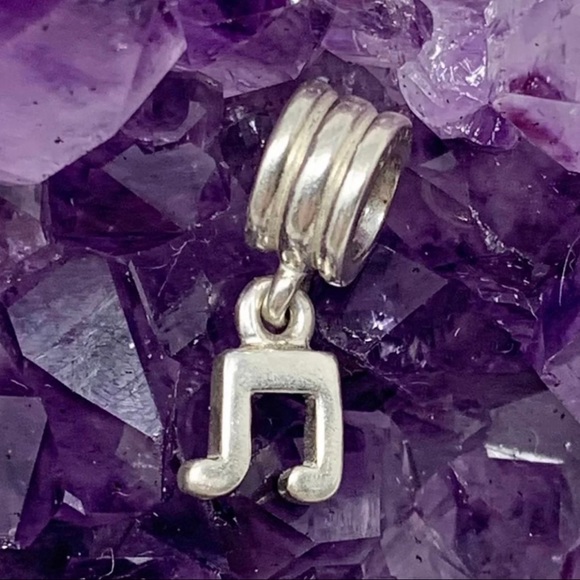 AUTHENTIC Pandora Sterling Silver Music Note Dangle Charm - Picture 1 of 3